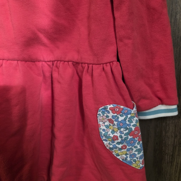 Mini Boden Floral Pocket Sweatshirt Dress - Picture 3 of 4